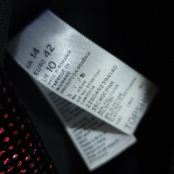 NWOT Topshop Sparkly Velour Dress - Picture 10 of 10